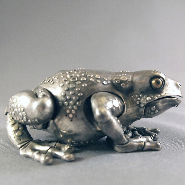 Sterling Silver Articulated Frog